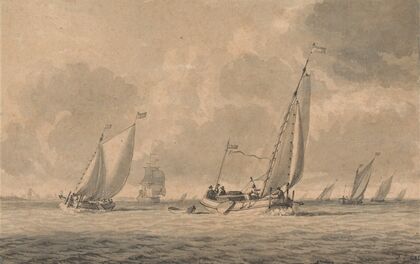 Barges Heading out to Sea — size preview