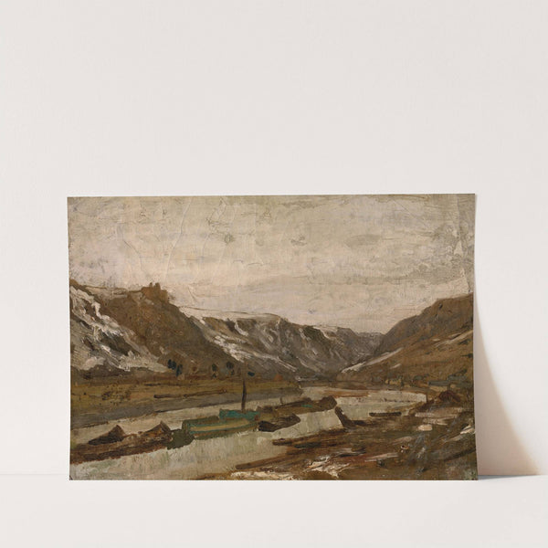 Barges in Dinant by Félicien Rops