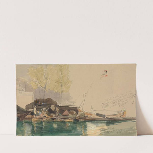 Barges on a Canal in Rotterdam (1845) by James Holland