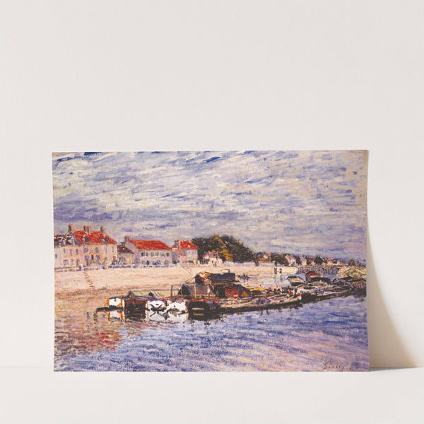 Barges on the Loing at Saint-Mammès (1885) by Alfred Sisley