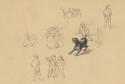 Barking Dog and Studies for ‘Militia Training’