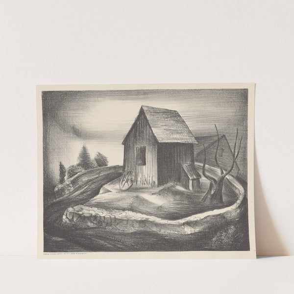 Barn and Tree by Charles Henry Alston