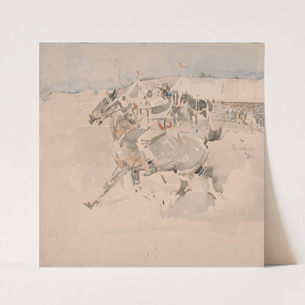 Barnett Fair, putting him through his paces (1896) by Joseph Crawhall