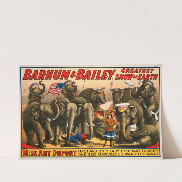 Barnum & Bailey greatest show on earth circus poster (1915) by Strobridge & Co. Lith.