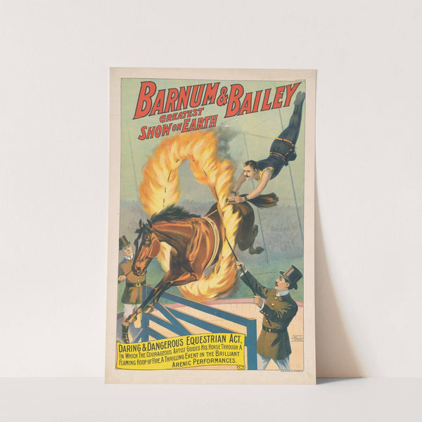 Barnum & Bailey greatest show on earth Daring and dangerous equestrian act … (1898) by Strobridge & Co. Lith.