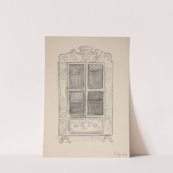 Barokowa szafa z Pałacu w Podhorcach (z przedpokoju Pokoju Żółtego) (1940) by Ivan Ivanec