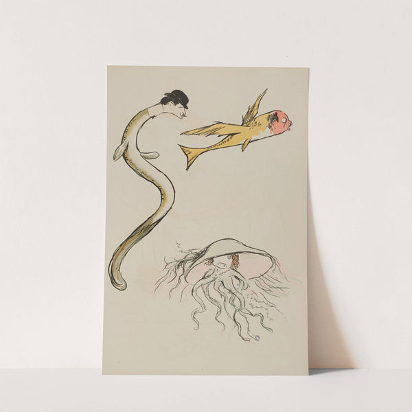 baron Felix Oppenheim,Santos Dumont. Une femme non identifiée (1913) by Georges Goursat (Sem)