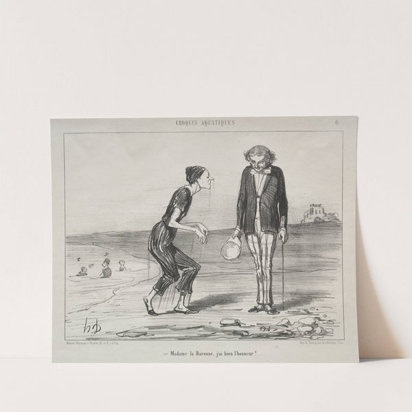 Baroness, it is my honor!… (1853) by Honoré Daumier