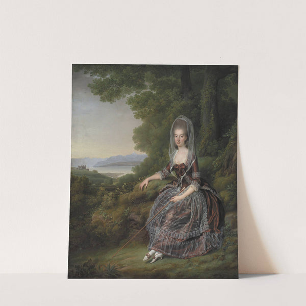 Baroness Matilda Guiguer de Prangins in her Park at the Lake of Geneva by Jens Juel