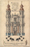 Baroque Church Façade with Obliquely Placed Towers