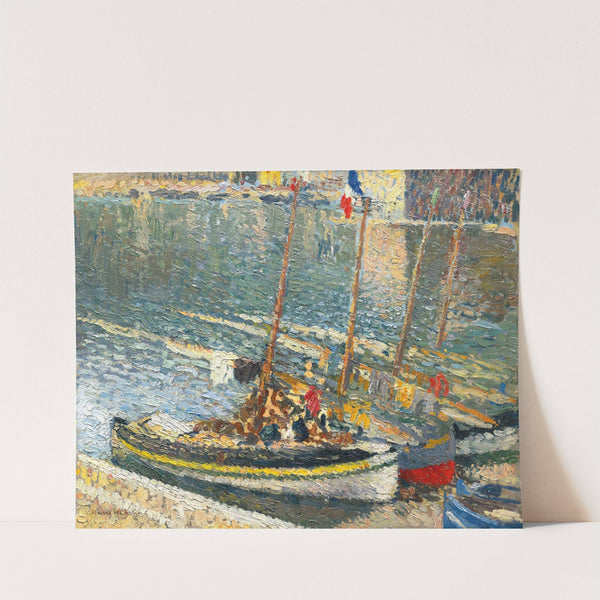 Barques à Collioure (le 14 Juillet) by Henri Martin