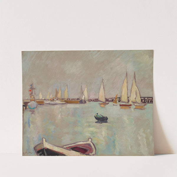 Barques et voiliers à Ouistreham by Louis Valtat