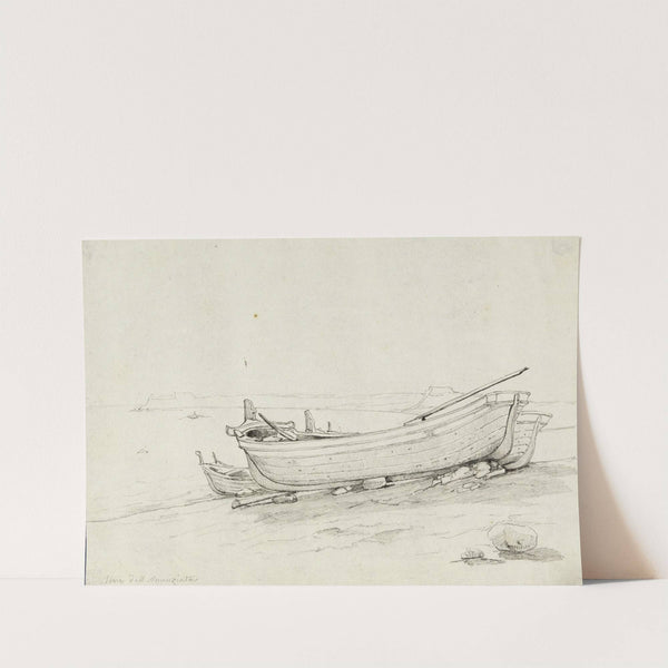 Barques sur la plage de Torre dell ‘Annunziata by René Marjolin