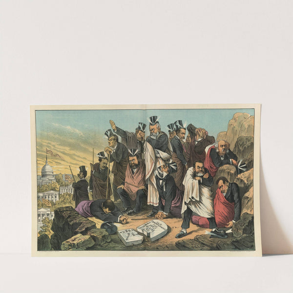 Barred out from the promised land (1885) by Bernhard Gillam