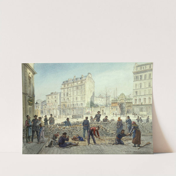 Barricade sous la Commune, place Blanche by Jean-Baptiste-François Arnaud-Durbec