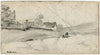 Barrow in a landscape with farmhouse