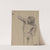 Bärtiger männlicher Akt, die Linke auf einen angedeuteten Stab gestützt, die Rechte erhoben by Victor Müller