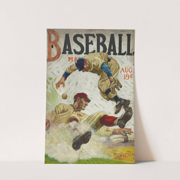 Baseball Magazine cover, August (1917) by Benton Henderson Clark