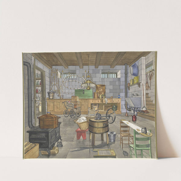 Basement of Urban House, 1910 by Perkins Harnly