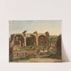Basilica Of Constantine In The Roman Forum by Follower of Jean-Baptiste-Camille Corot
