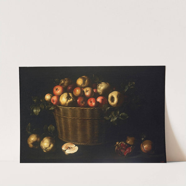 Basket with Apples, Quinces and Pomegranates (from 1643 until 1645) by Juan de Zurbarán