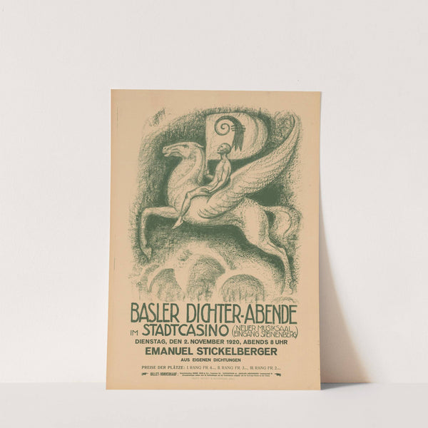 Basler Dichter-Abende im Stadtcasino – Emanuel Stickelberger (1920) by Otto Plattner