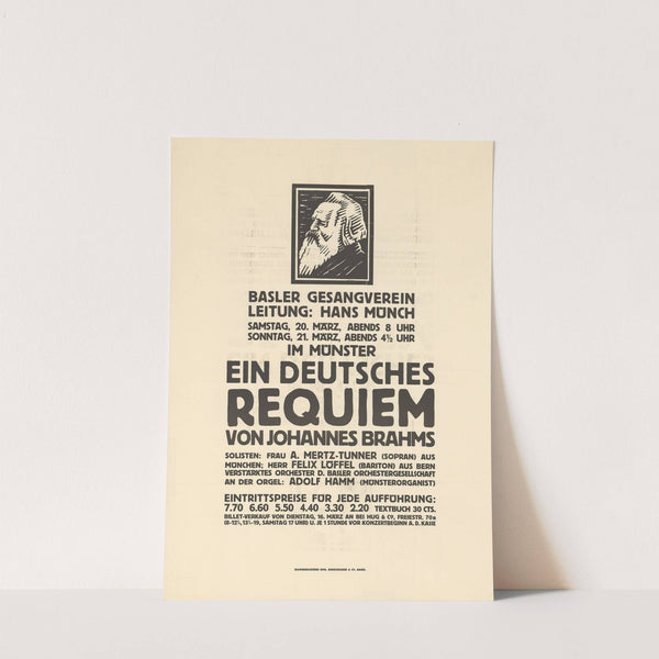 Basler Gesangverein – Ein deutsches Requiem – von Johannes Brahms (1922) by Burkhard Mangold