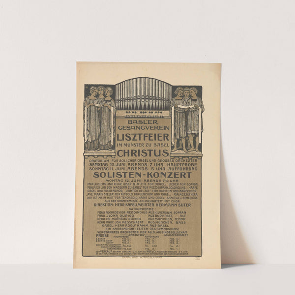 Basler Gesangverein – Liszfeier im Münster zu Basel (1911) by Burkhard Mangold