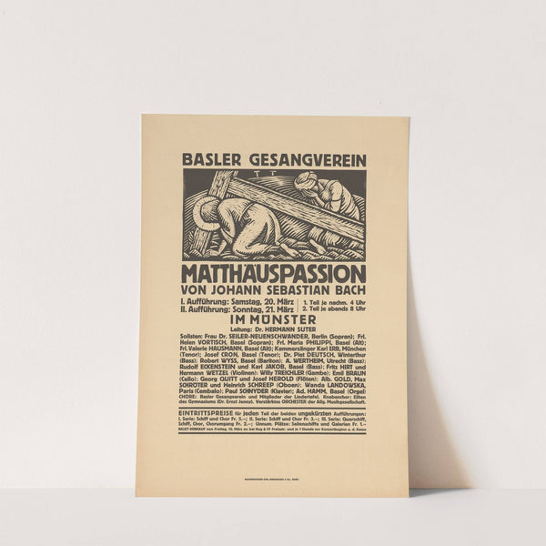 Basler Gesangverein – Matthäuspassion – von Johann Sebastian Bach (1920) by Burkhard Mangold