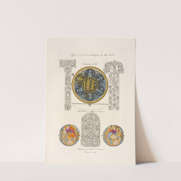 Bassin en émail et arabesques du XIIIe. siècle. by Nicolas Xavier Willemin