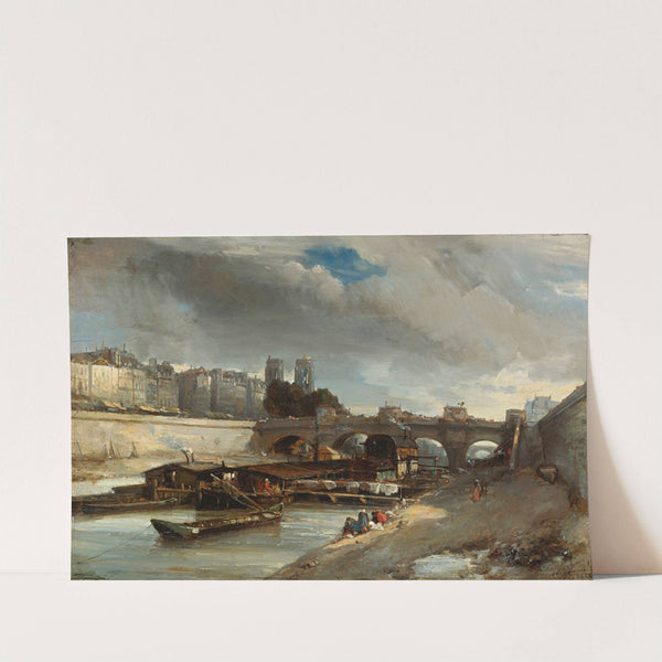 Bateau-Lavoir Près Du Pont-Neuf, Paris by Johan Barthold Jongkind