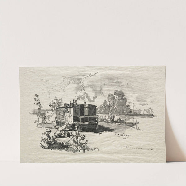 Bateau logement (c. 1870–1918) by Auguste Louis Lepère
