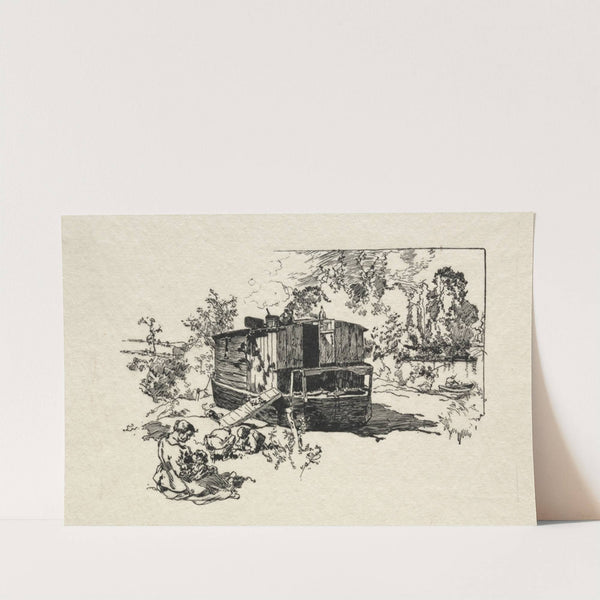 Bateau logement (c. 1870–1918) by Auguste Louis Lepère