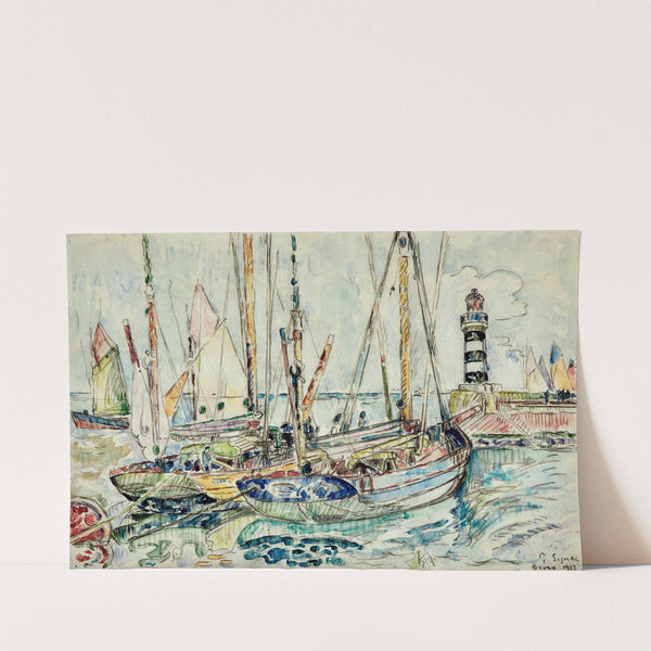 Bateaux au port, île de Groix by Paul Signac