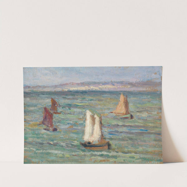 Bateaux aux environs d’Honfleur (1928) by Maximilien Luce