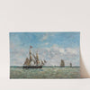 Bateaux de pêche devant Trouville by Eugène Boudin
