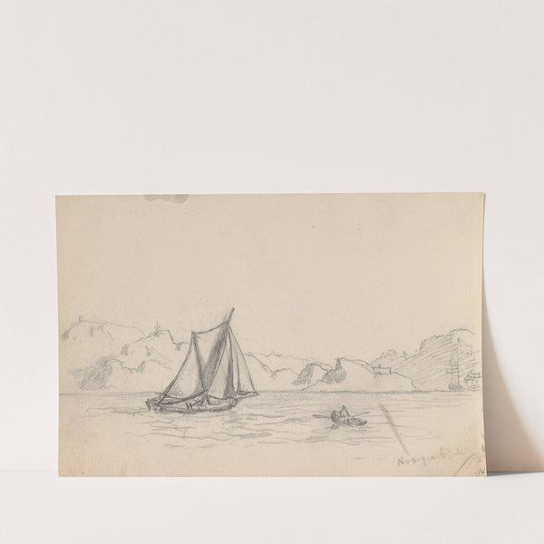 Båter, Vrengen by Hans Gude