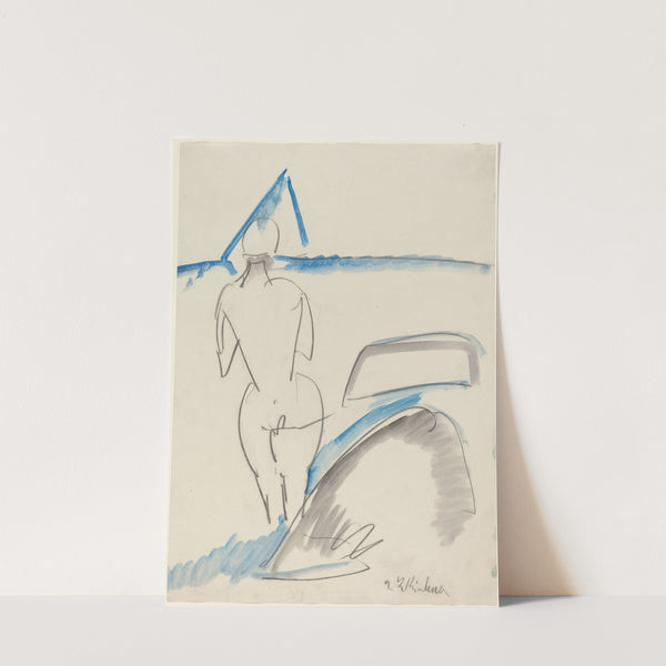 Bather on the Beach (1912-1913) by Ernst Ludwig Kirchner
