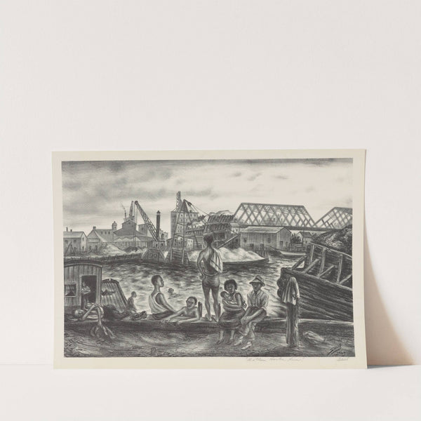 Bathers, Harlem River by Saul Kovner