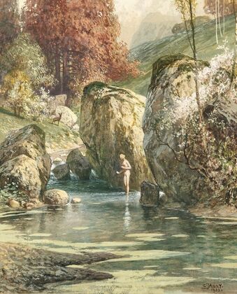 Bathers in a mountain brook (1920)