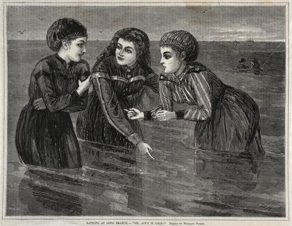 Bathing at Long Branch, – ‘Oh, Ain’t it Cold!’ (1871)