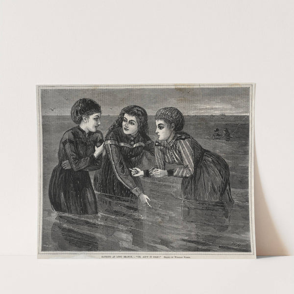 Bathing at Long Branch, – ‘Oh, Ain’t it Cold!’ (1871) by Winslow Homer