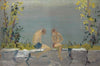 Bathing Boys on a Wall at a Lake