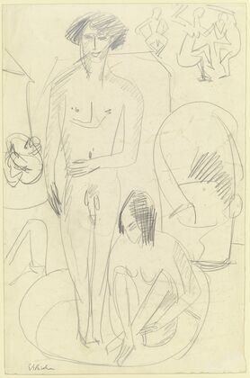 Bathing couple in the tub (ca. 1911)