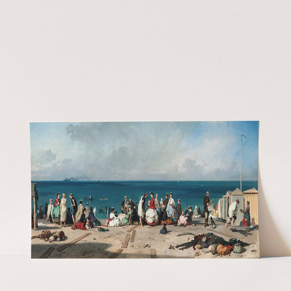 Bathing In Etretat (1864) by Eugene Le Poittevin