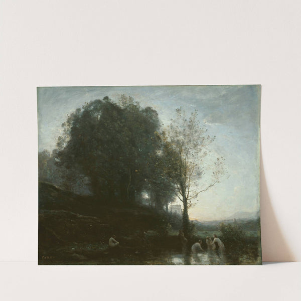 Bathing Nymphs and Child by Jean-Baptiste-Camille Corot