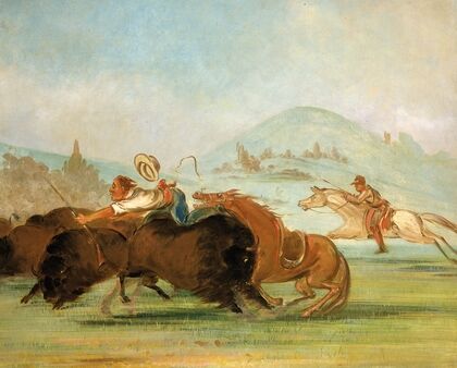Batiste And I Running Buffalo, Mouth of The Yellowstone (1832-1833)