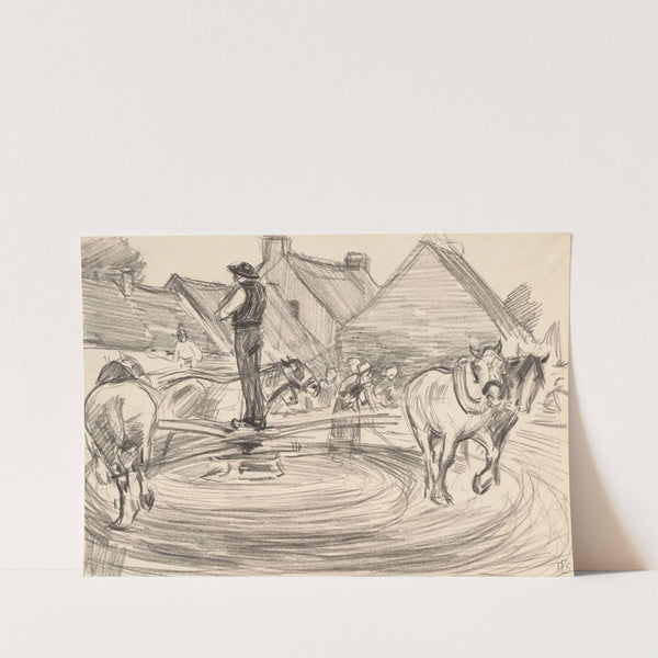 Battage du blé by Robert Polhill Bevan