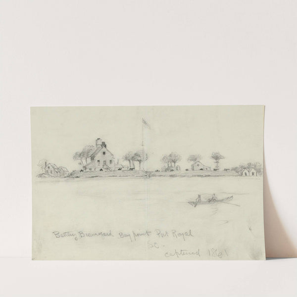 Battery Beauregard, Bay Point Port Royal, S.C. by Alfred Rudolph Waud