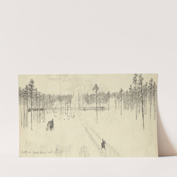 Battle at Black River, March 16th (1865) by Alfred Rudolph Waud